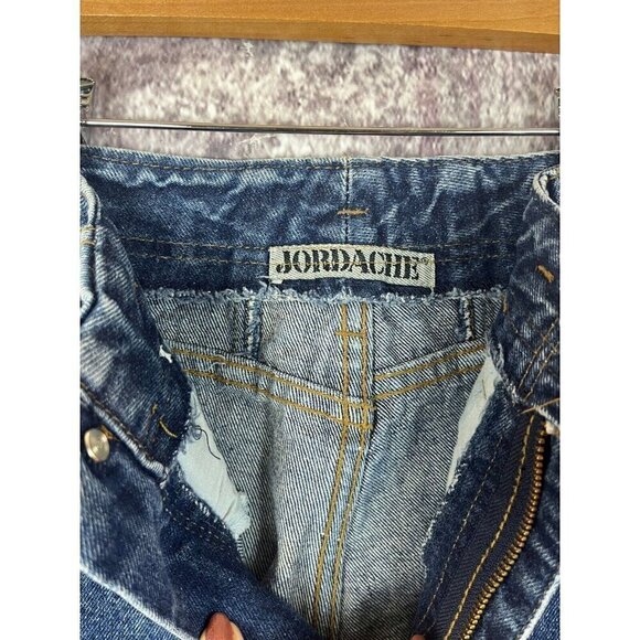 Jordache Jeans Womens 9/10 Blue Dark Button Ankle High Rise Corset 80s Bareback - Picture 13 of 15